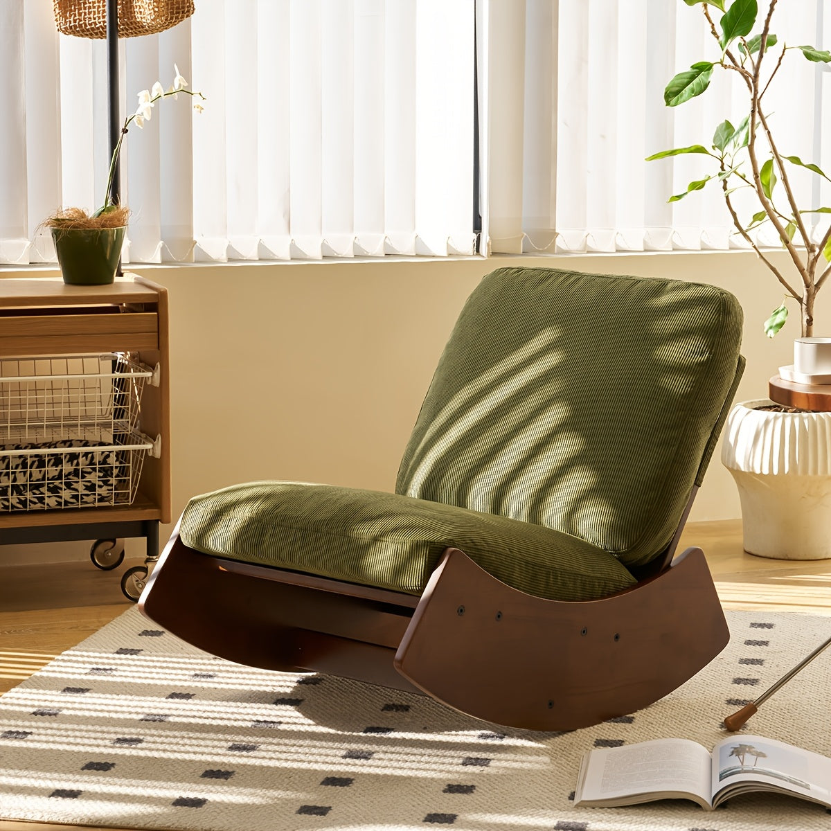 Rocking Chair Tall Back Boucle Glider Rocker Rocking Accent Chair Comfy Single Sofa Side Chair for Living Room Bedroom Hotel, Bedroom, Living Room