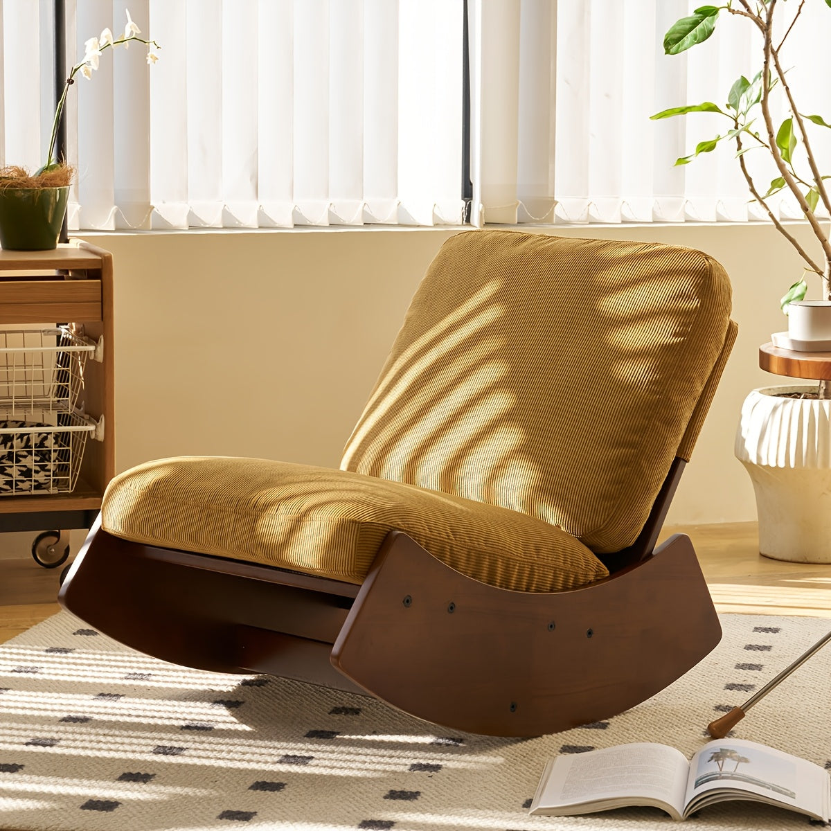 Rocking Chair Tall Back Boucle Glider Rocker Rocking Accent Chair Comfy Single Sofa Side Chair for Living Room Bedroom Hotel, Bedroom, Living Room