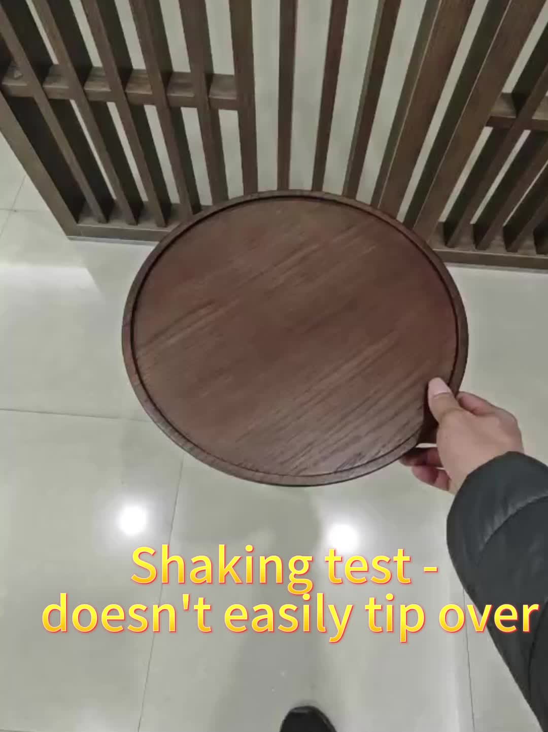 Tea Tables Modern Marble Base Side Table with Golden Metal Stem, Round Walnut Tray End Table for Living Room Bedroom Applicable to Coffee Tables And Tea Tables