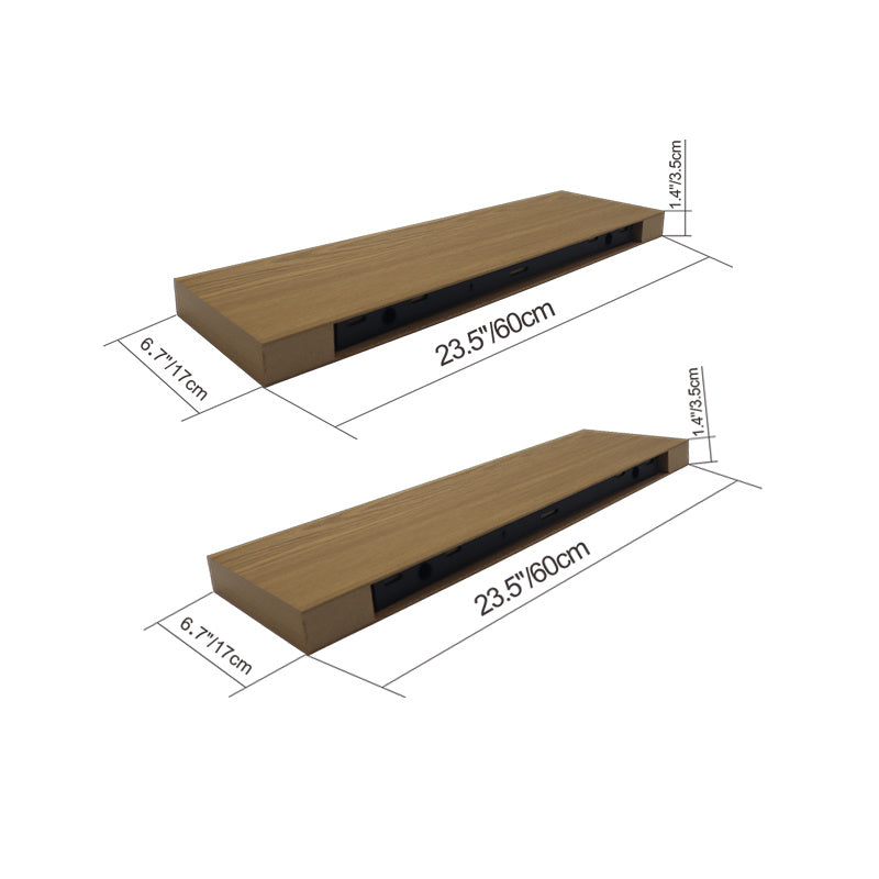 A 24-inch Wide X 6.7-inch Deep X 1.37-inch High Wall-mounted Shelf with an Invisible Bracket Made of Solid Wood Composite Material. Suitable for Decoration and Storage in Living Rooms, Bedrooms, Bathrooms, Offices and Kitchens. Available in Three Col
