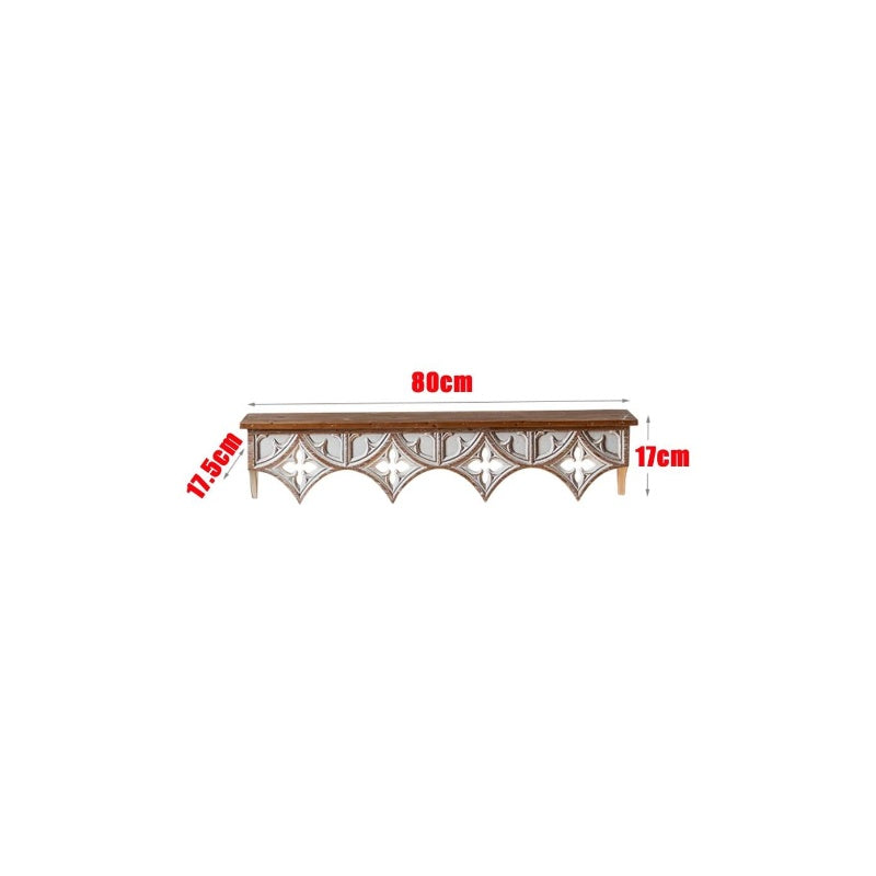 Rustic Vintage Wood Wall Shelves, 2 Colour Options, Wall Display Racks, Floating Shelves, Bathroom, Bedroom, Office, Living RoomSize: 31.5inch, Color: White, Floating Shelves