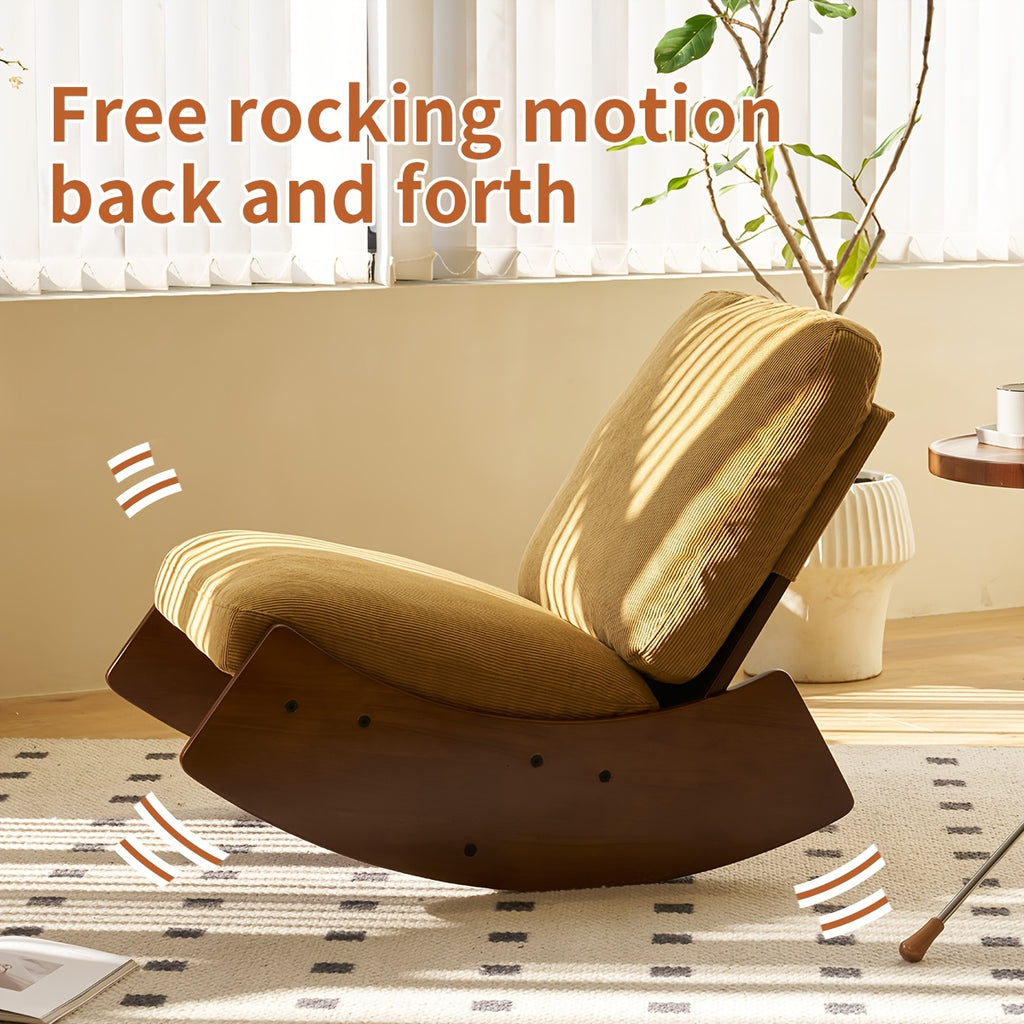 Rocking Chair Tall Back Boucle Glider Rocker Rocking Accent Chair Comfy Single Sofa Side Chair for Living Room Bedroom Hotel, Bedroom, Living Room